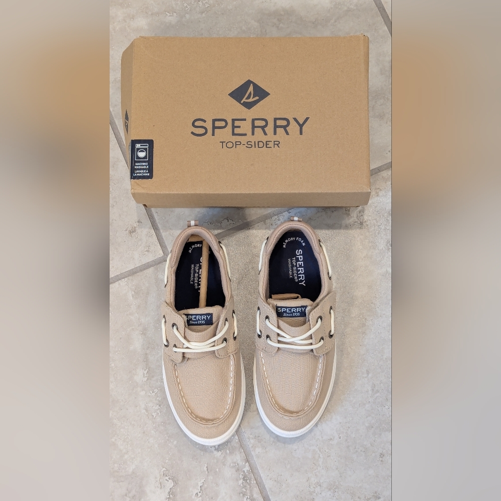 Sperry Kids Tan Boat Shoes
